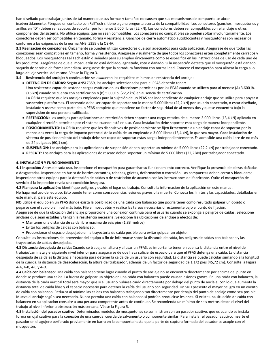 FallTech 8447A User Manual | Page 7 / 15