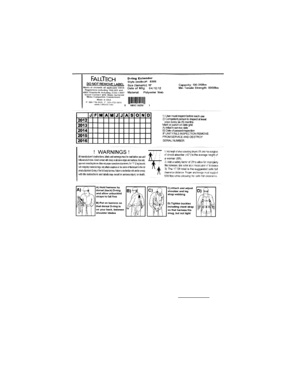 FallTech 83663 User Manual | Page 45 / 48