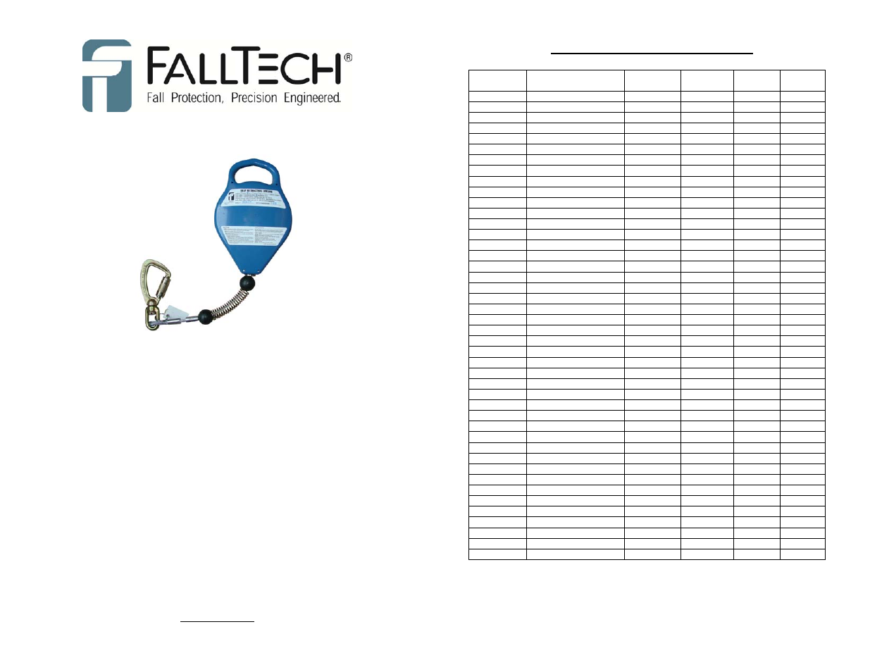 FallTech DuraTech Series SRL’s User Manual | 18 pages