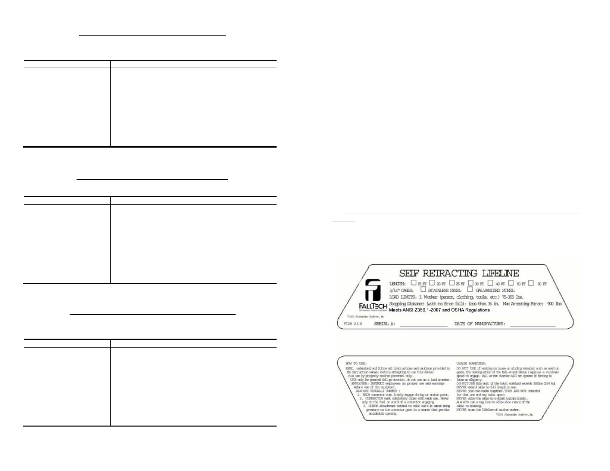 FallTech DuraTech Series SRL’s User Manual | Page 16 / 18
