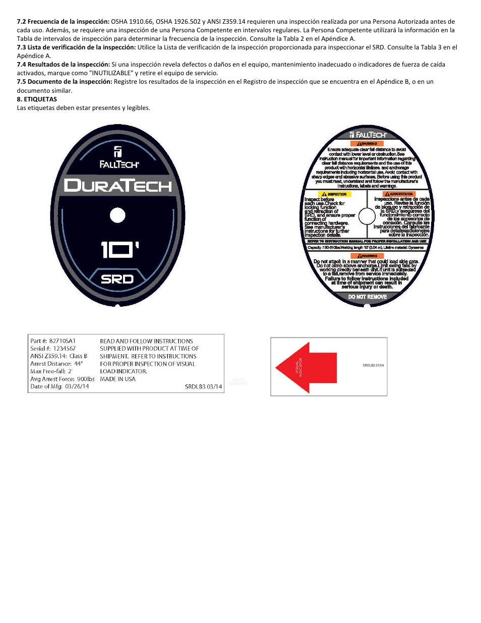 FallTech DuraTech 10’ Self Retracting Device User Manual | Page 11 / 30