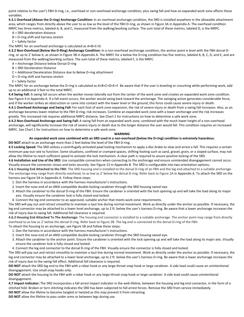 FallTech DuraTech 10’ Self Retracting Device User Manual | Page 4 / 30