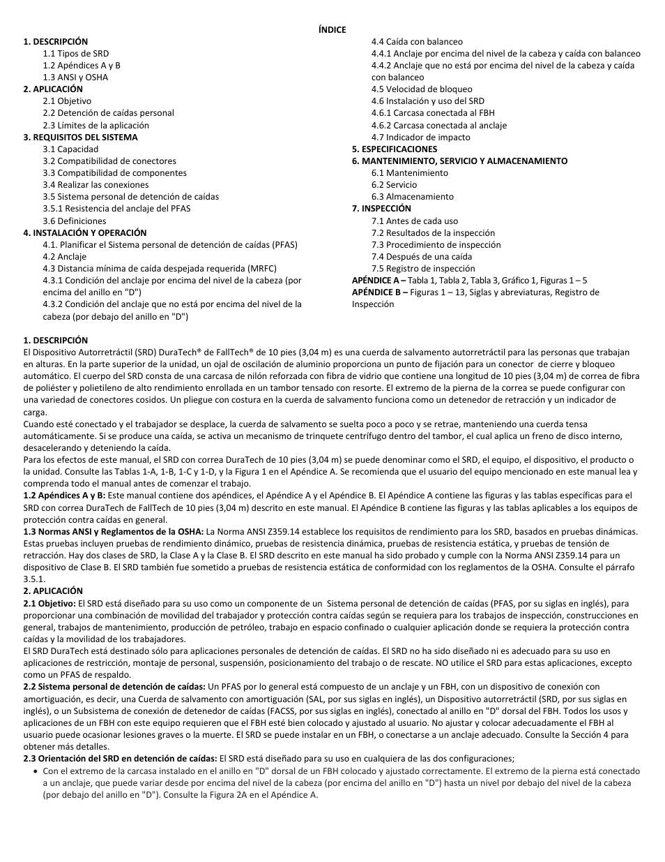 FallTech DuraTech 10’ Self Retracting Device User Manual | Page 7 / 30