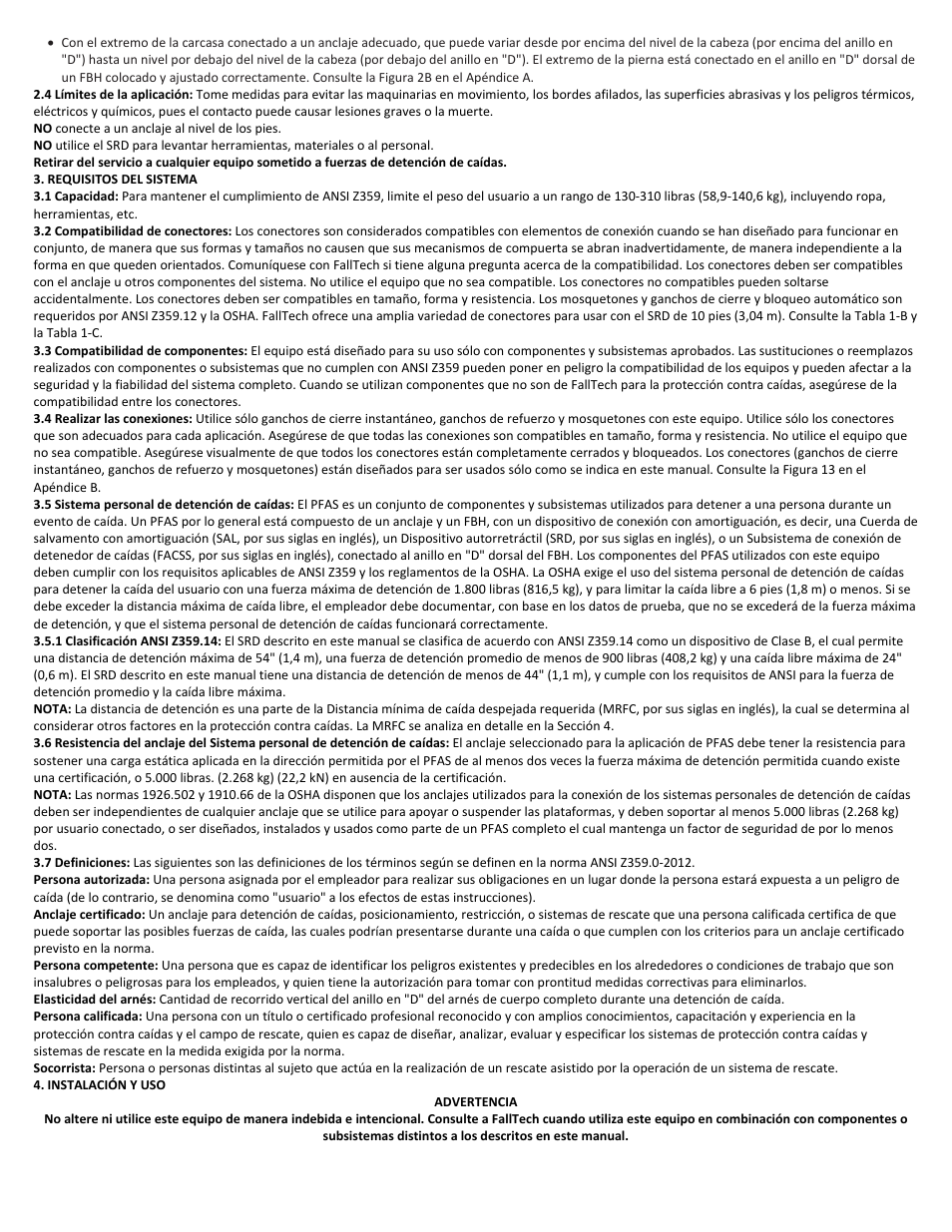 FallTech DuraTech 10’ Self Retracting Device User Manual | Page 8 / 30