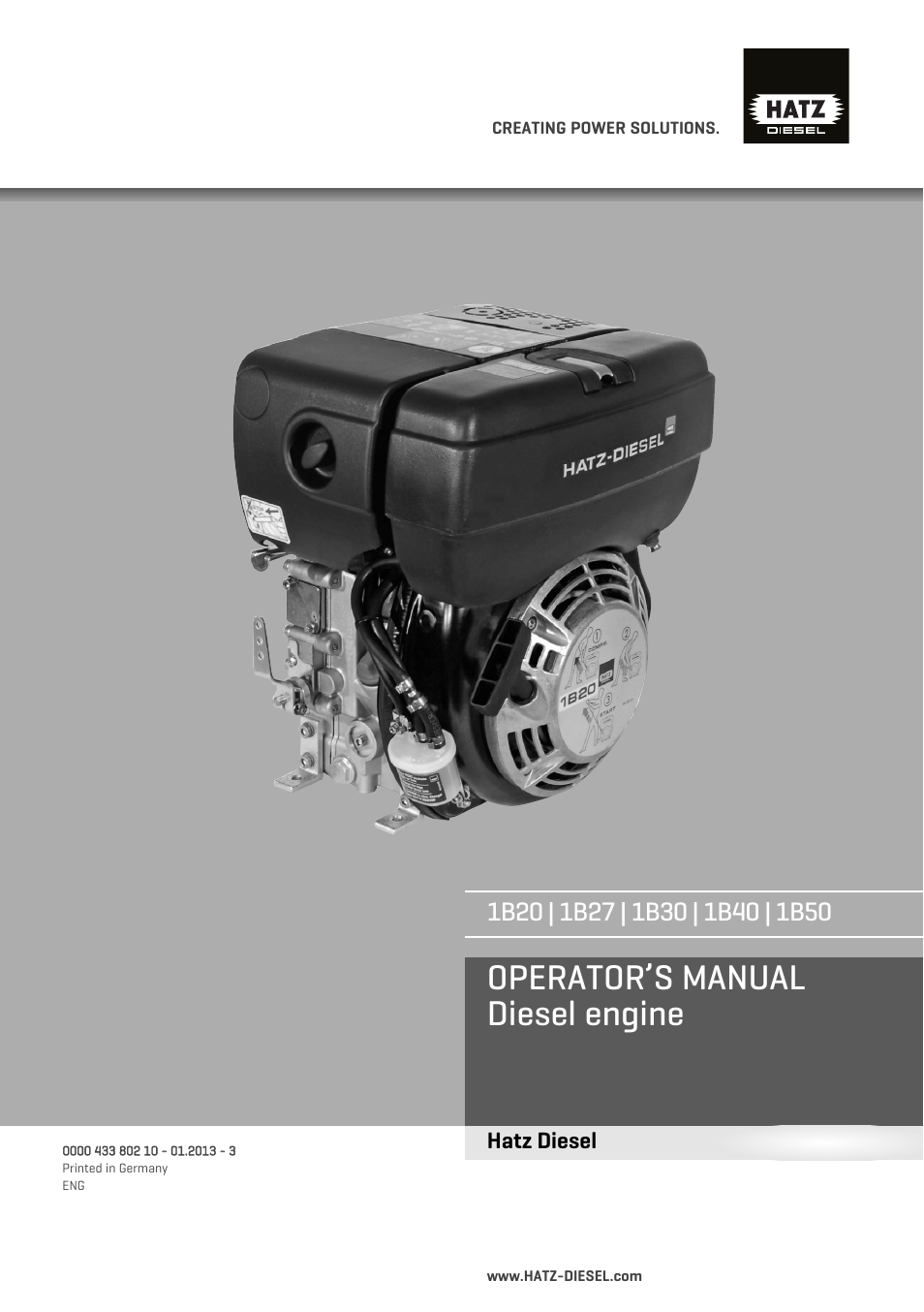 HATZ Diesel 1B 50 User Manual | 88 pages