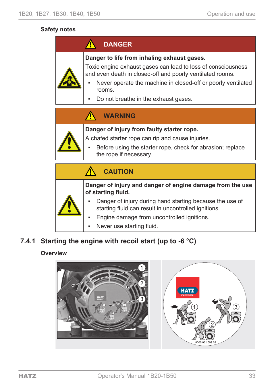 HATZ Diesel 1B 50 User Manual | Page 33 / 88