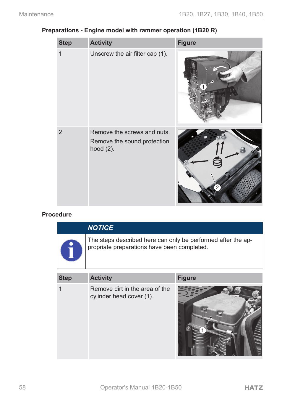HATZ Diesel 1B 50 User Manual | Page 58 / 88