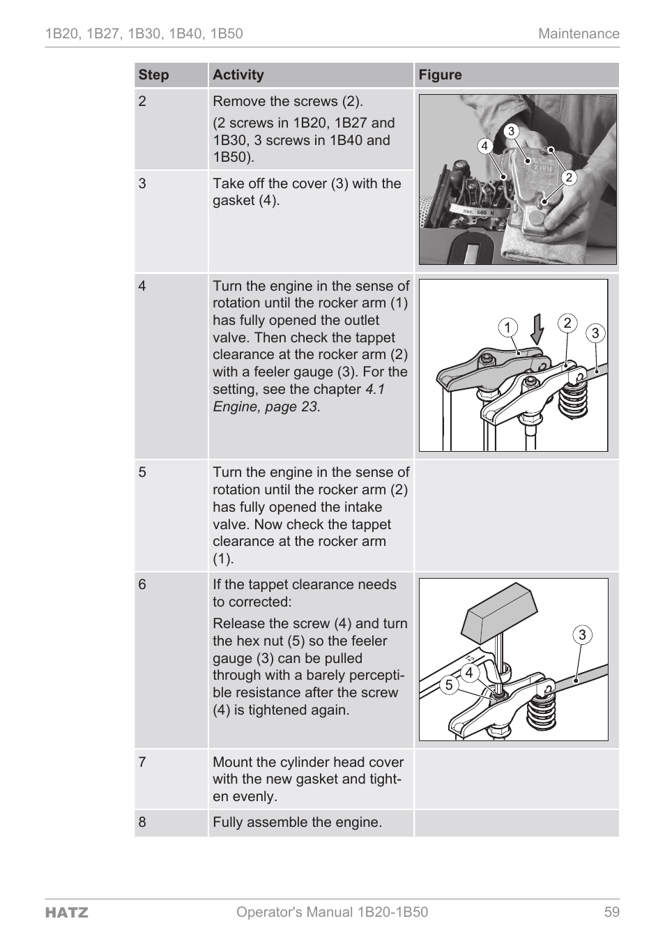 HATZ Diesel 1B 50 User Manual | Page 59 / 88