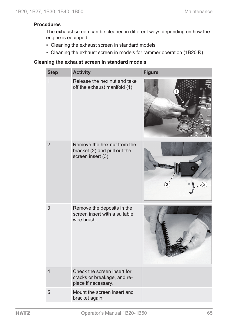 HATZ Diesel 1B 50 User Manual | Page 65 / 88