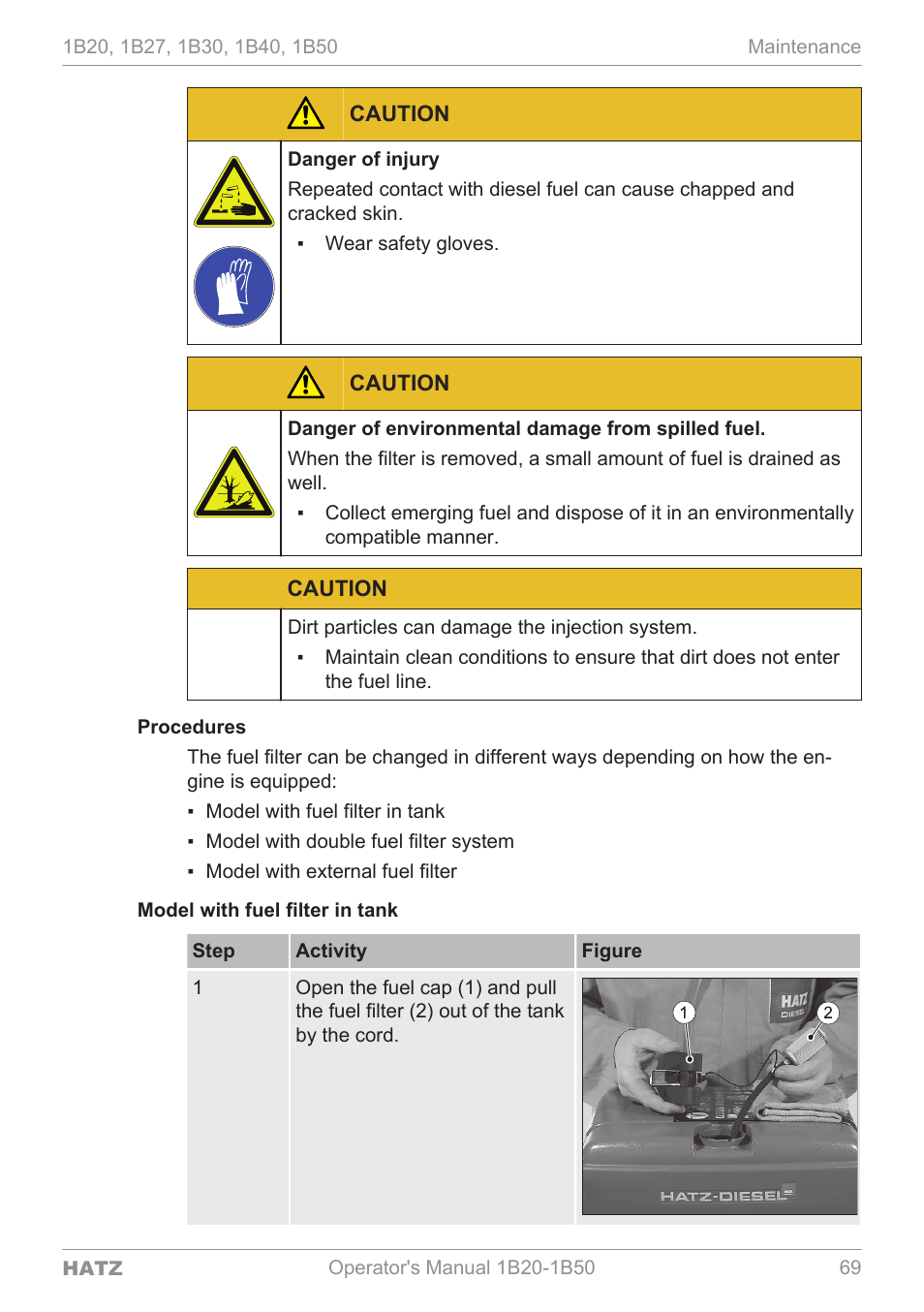HATZ Diesel 1B 50 User Manual | Page 69 / 88