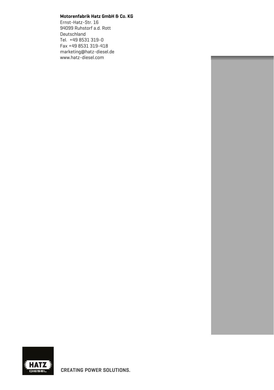 HATZ Diesel 1B 50 User Manual | Page 88 / 88