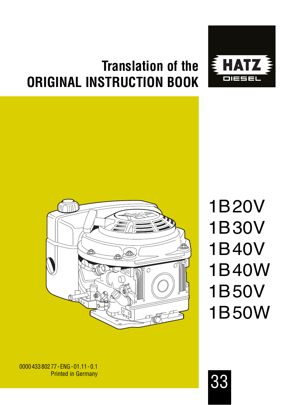HATZ Diesel 1B50W User Manual | 36 pages