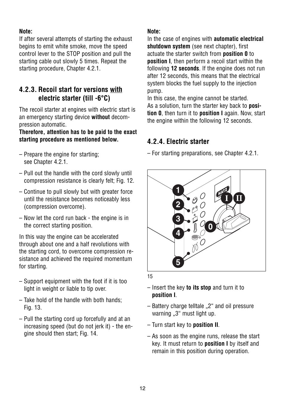 HATZ Diesel 1B50W User Manual | Page 14 / 36