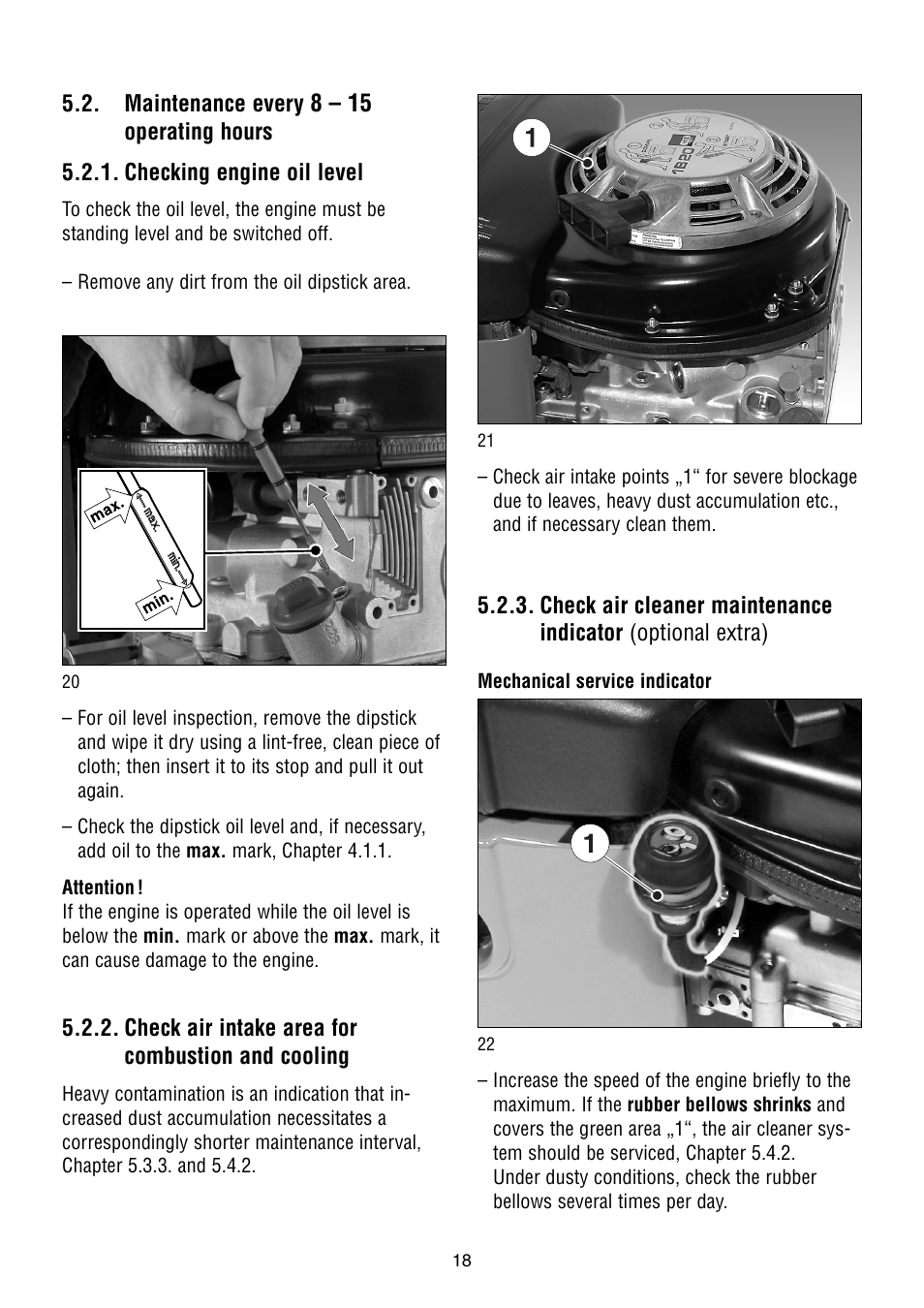 HATZ Diesel 1B50W User Manual | Page 20 / 36