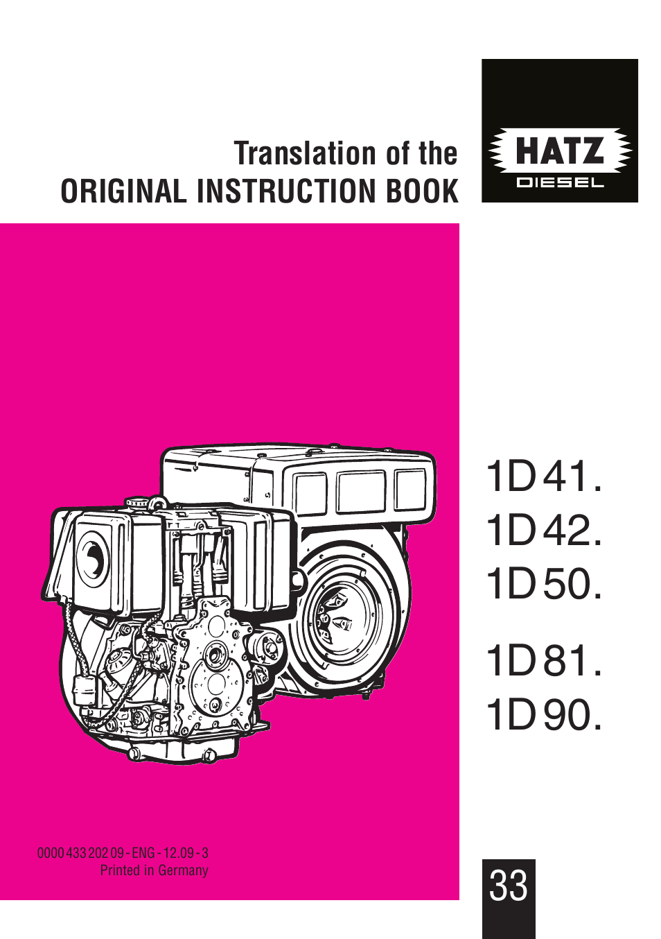 HATZ Diesel 1D90 User Manual | 38 pages