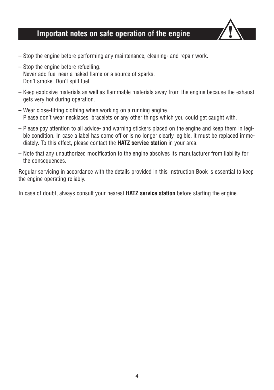 HATZ Diesel 1D90 User Manual | Page 5 / 38