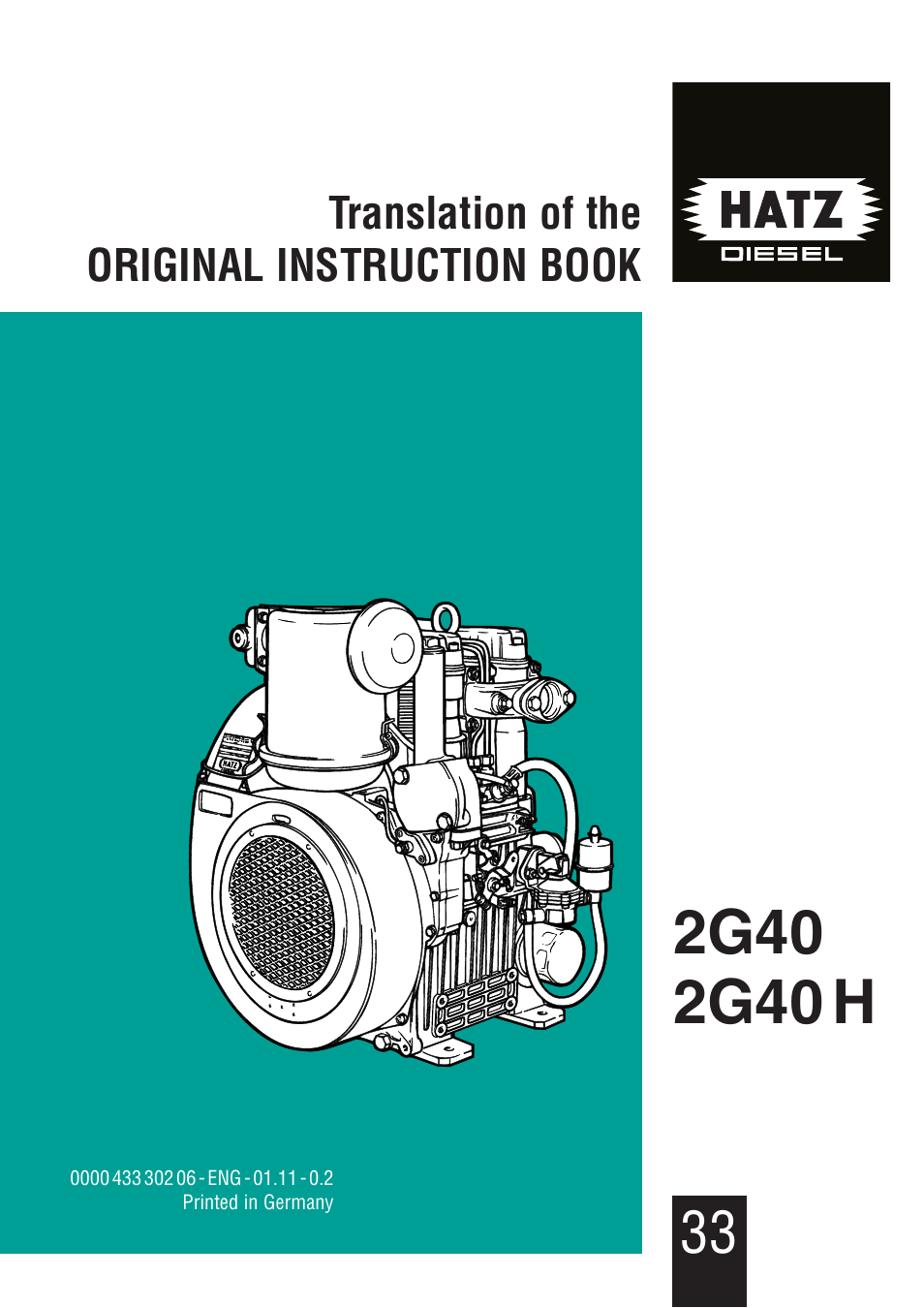 HATZ Diesel 2G40 H User Manual | 32 pages