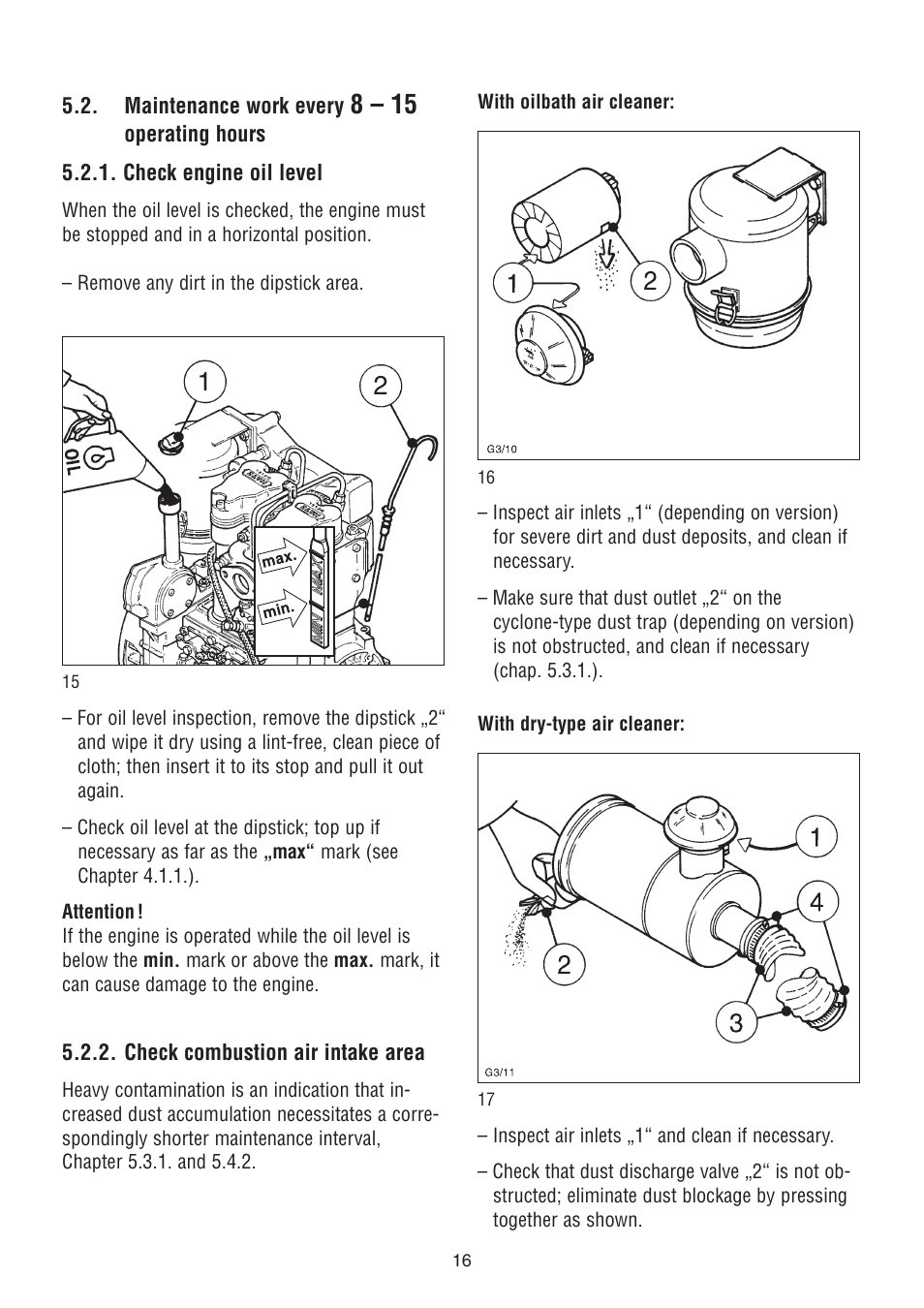 HATZ Diesel 2G40 H User Manual | Page 17 / 32