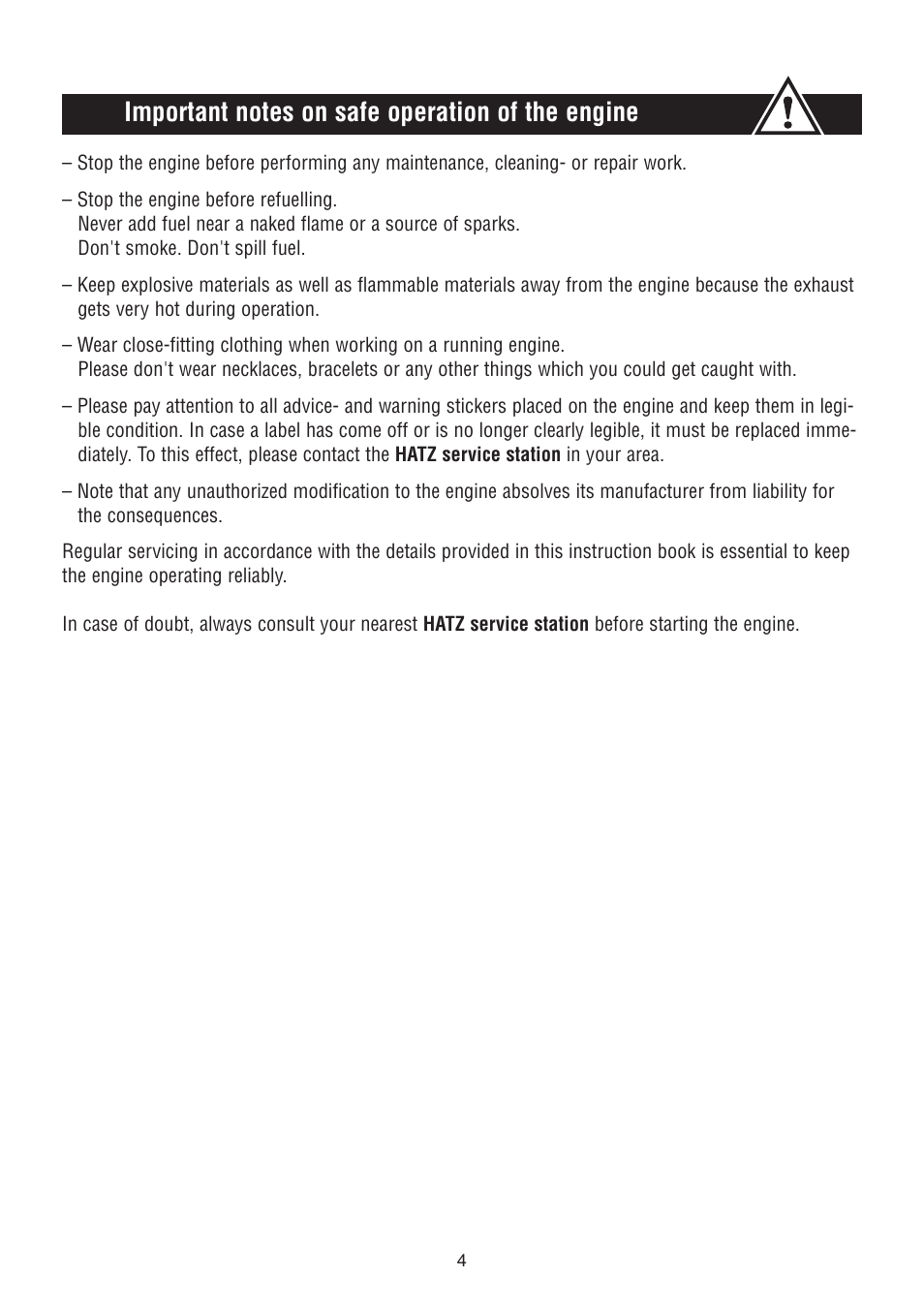 HATZ Diesel 2G40 H User Manual | Page 5 / 32