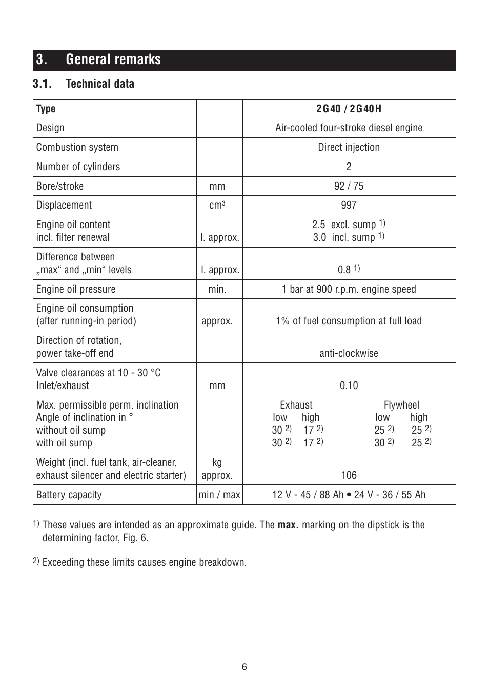General remarks | HATZ Diesel 2G40 H User Manual | Page 7 / 32