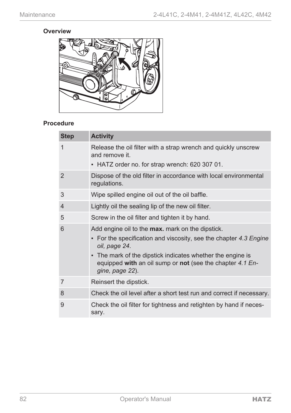 HATZ Diesel 4M42 User Manual | Page 82 / 105
