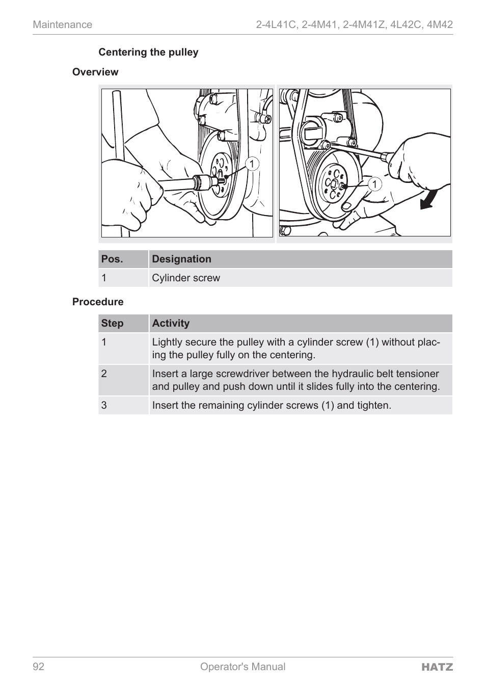 HATZ Diesel 4M42 User Manual | Page 92 / 105
