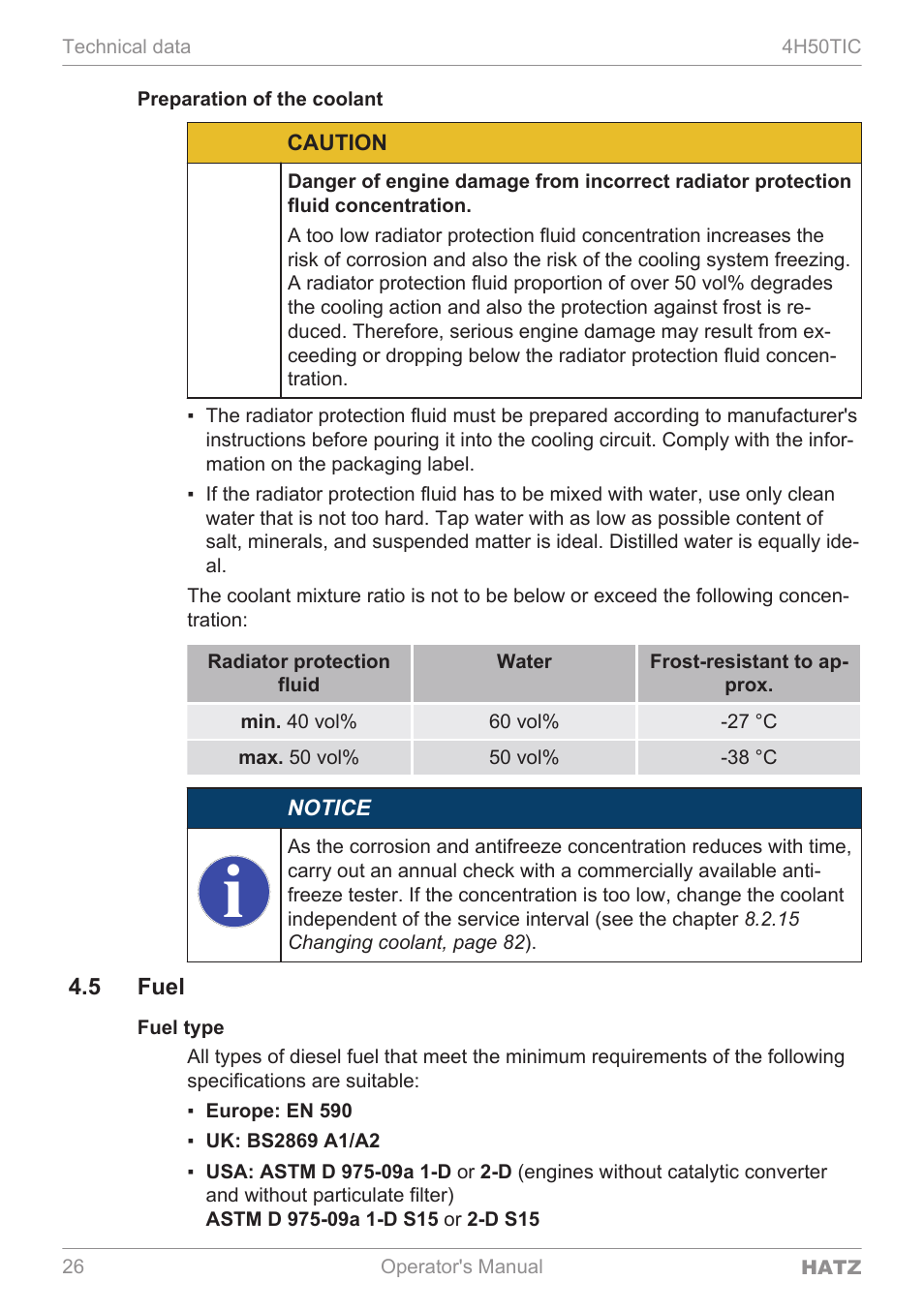 HATZ Diesel 4H50TIC User Manual | Page 25 / 96