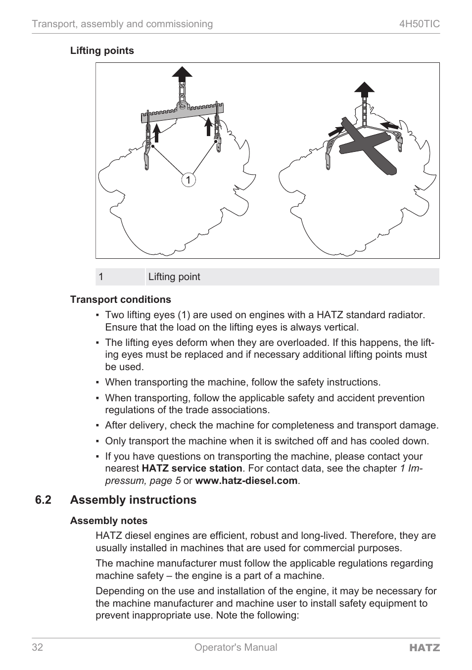 2 assembly instructions | HATZ Diesel 4H50TIC User Manual | Page 31 / 96