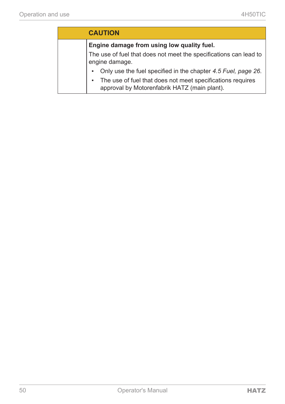 HATZ Diesel 4H50TIC User Manual | Page 49 / 96