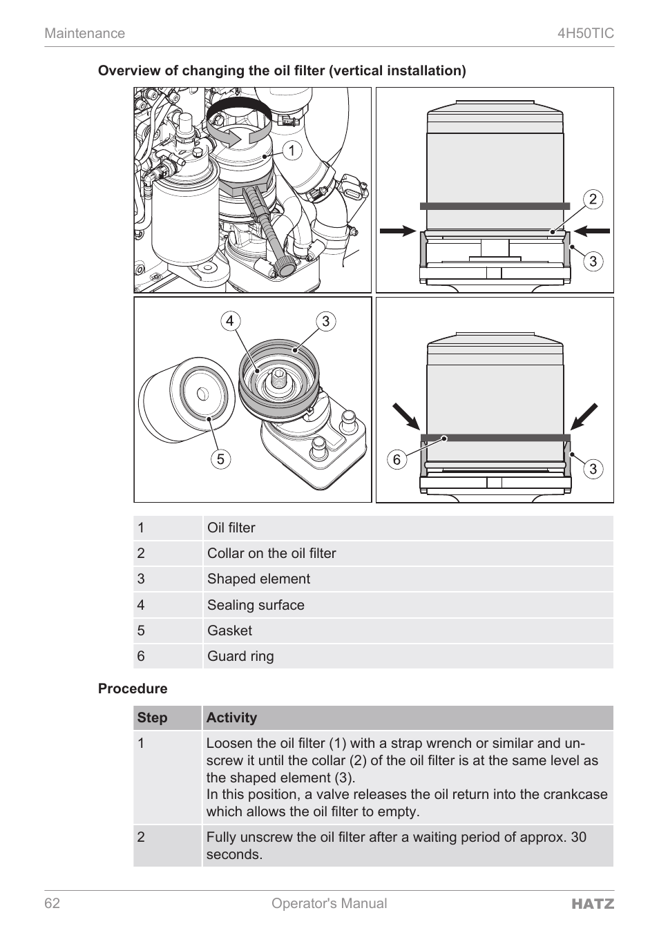 HATZ Diesel 4H50TIC User Manual | Page 61 / 96