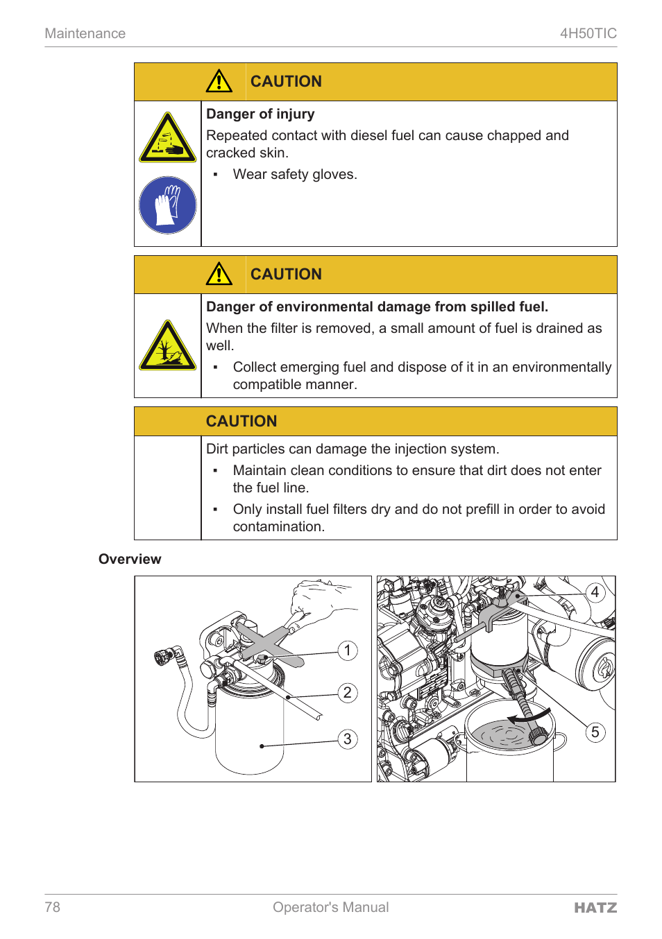 HATZ Diesel 4H50TIC User Manual | Page 77 / 96