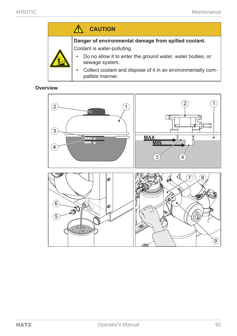 HATZ Diesel 4H50TIC User Manual | Page 82 / 96