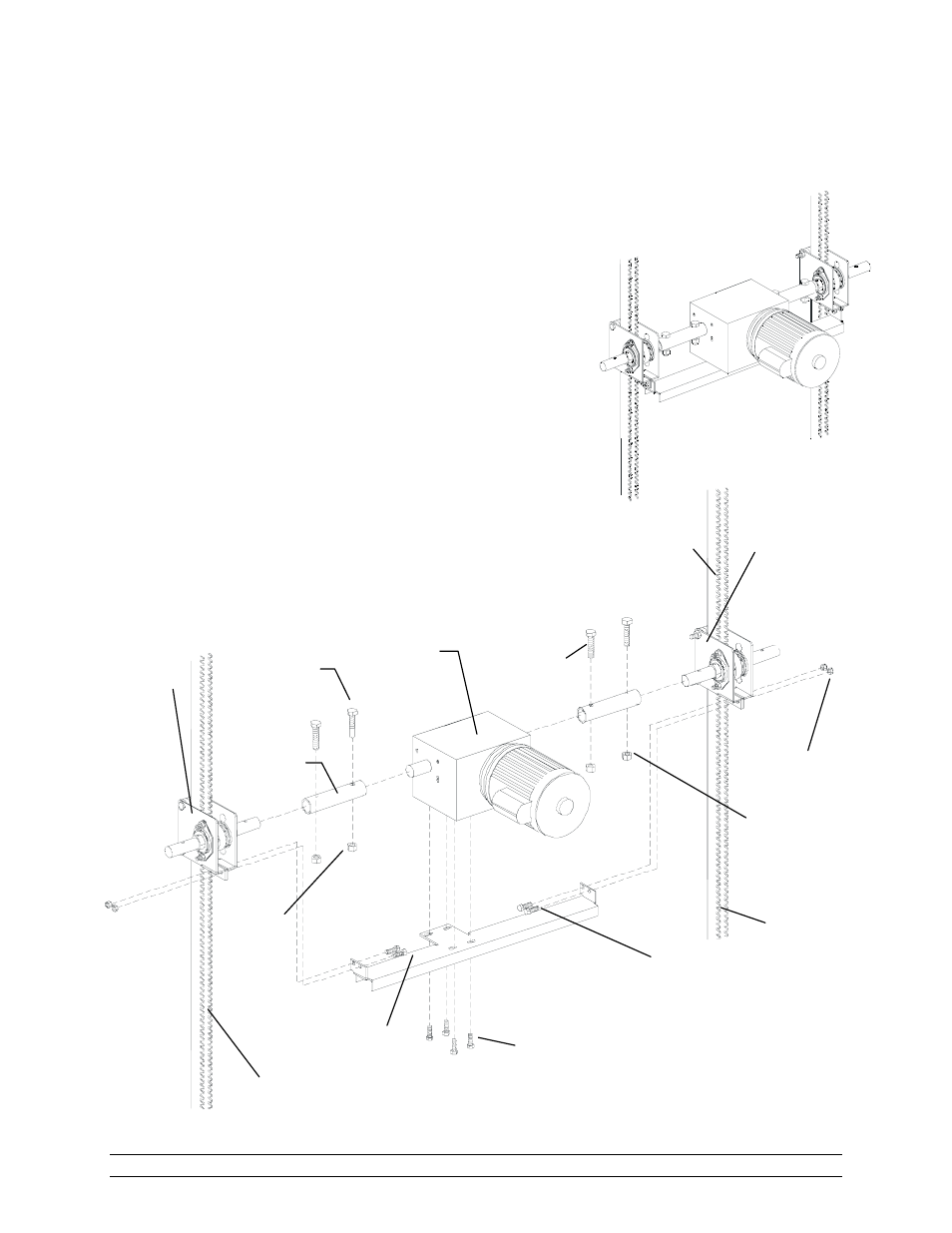 Rack & pinion rollup drive options, Fig. 13, 1 horizontal drive option | Hired-Hand RollSeal Rollup Curtains: ROLLUP CURTAIN SYSTEM Rev 11-05 User Manual | Page 21 / 38