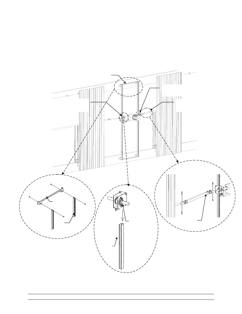 Rollup drive – single rack mount, Fig. 17, Detail a detail b | Detail c | Hired-Hand RollSeal Rollup Curtains: ROLLUP CURTAIN SYSTEM Rev 11-05 User Manual | Page 25 / 38