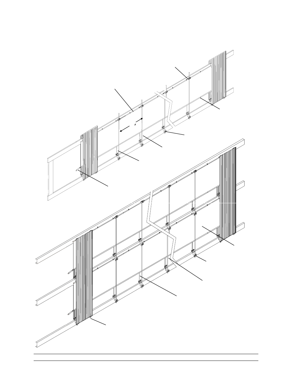 Single system, Physical description/drawing, Double stack system | Hired-Hand RollSeal Rollup Curtains: ROLLUP CURTAIN SYSTEM Rev 11-05 User Manual | Page 6 / 38