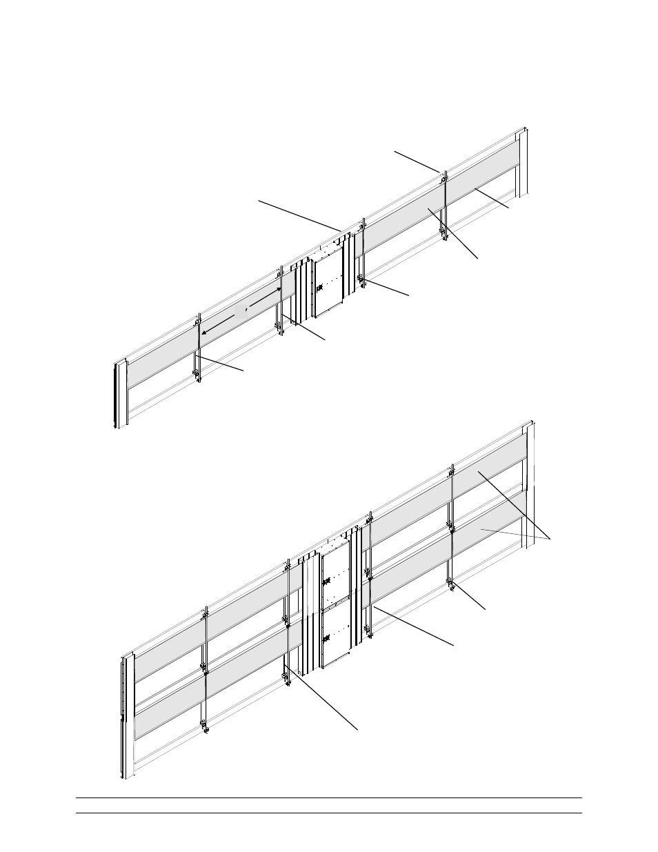 Single system, Physical description/drawing, Double stack system | Hired-Hand RollSeal Rollup Curtains: ROLLUP CURTAIN SYSTEM Rev 12-07 User Manual | Page 6 / 26