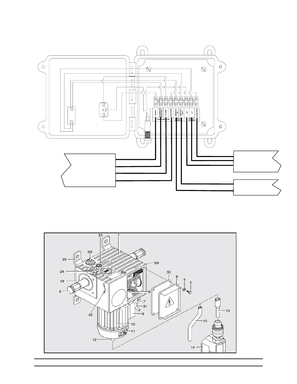 6 electrical wiring to lock motor, 7 adjusting the lock limit switches, Figure 31 | Hired-Hand RollSeal Sidewall System (Curtain): SideWall Curtain User Manual | Page 24 / 38