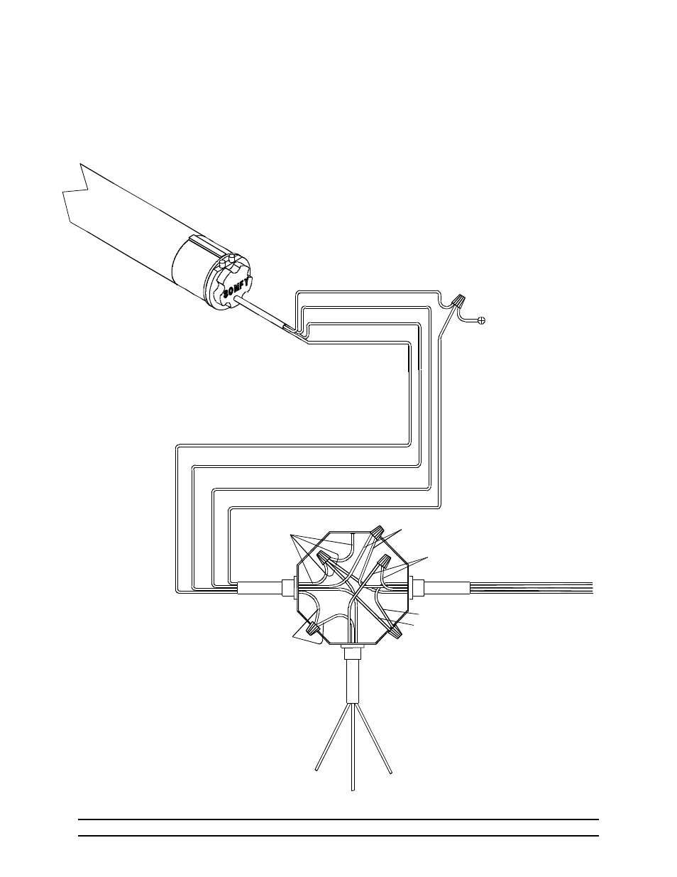 Somfy motor, Power supply to controller | Hired-Hand RollSeal Sidewall System (Curtain): SideWall Curtain User Manual | Page 34 / 38