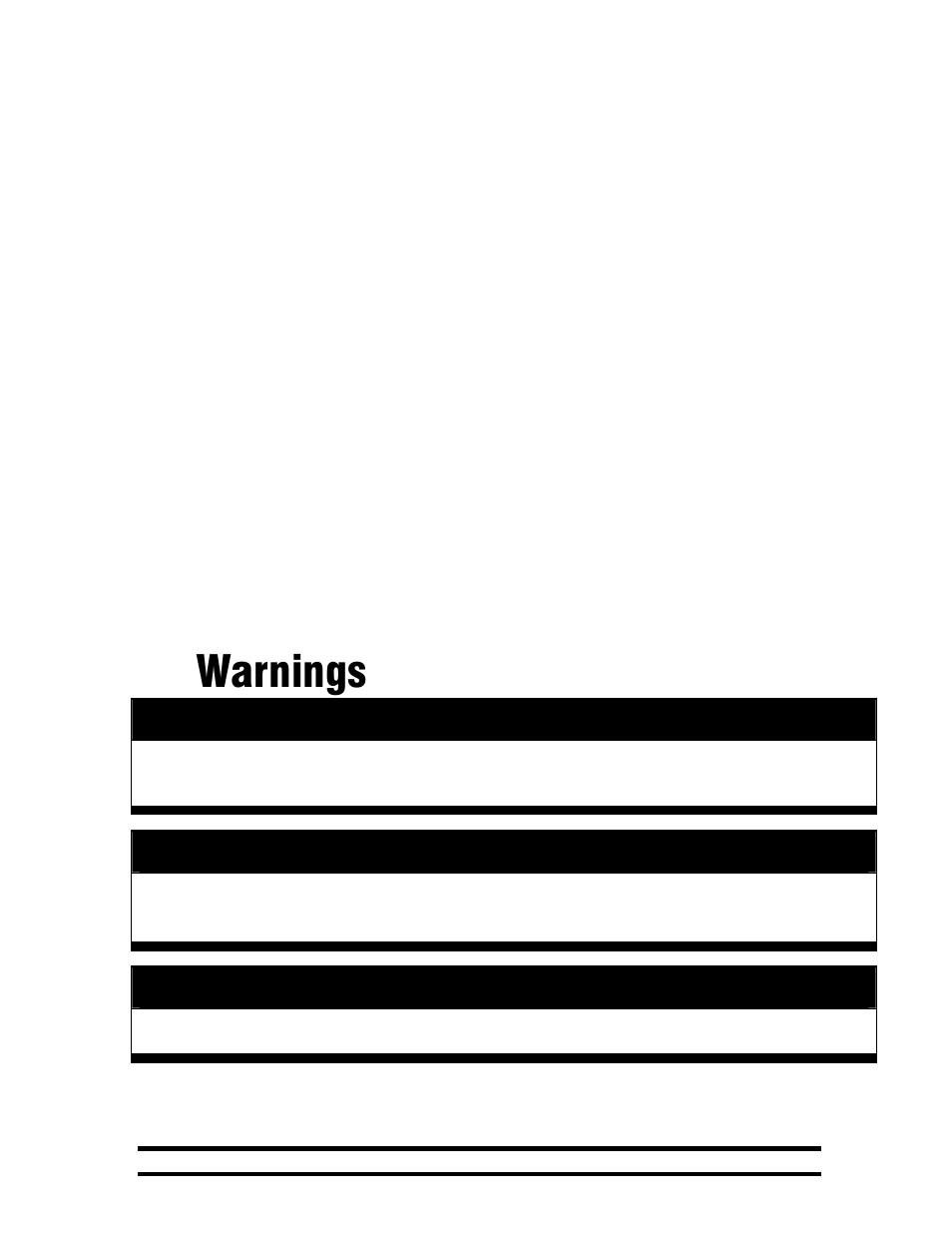 Warnings, Warning | Hired-Hand Baffles, Vents, & Inlets: 24 & 36 Chimney Vent User Manual | Page 2 / 12