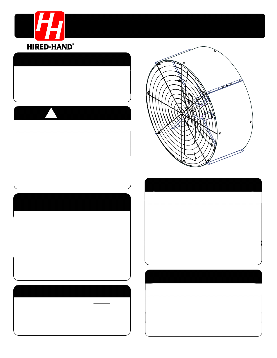 Hired-Hand Circulation and Stir Fans: 48 MEGA FLOW Galvanized User Manual | 2 pages