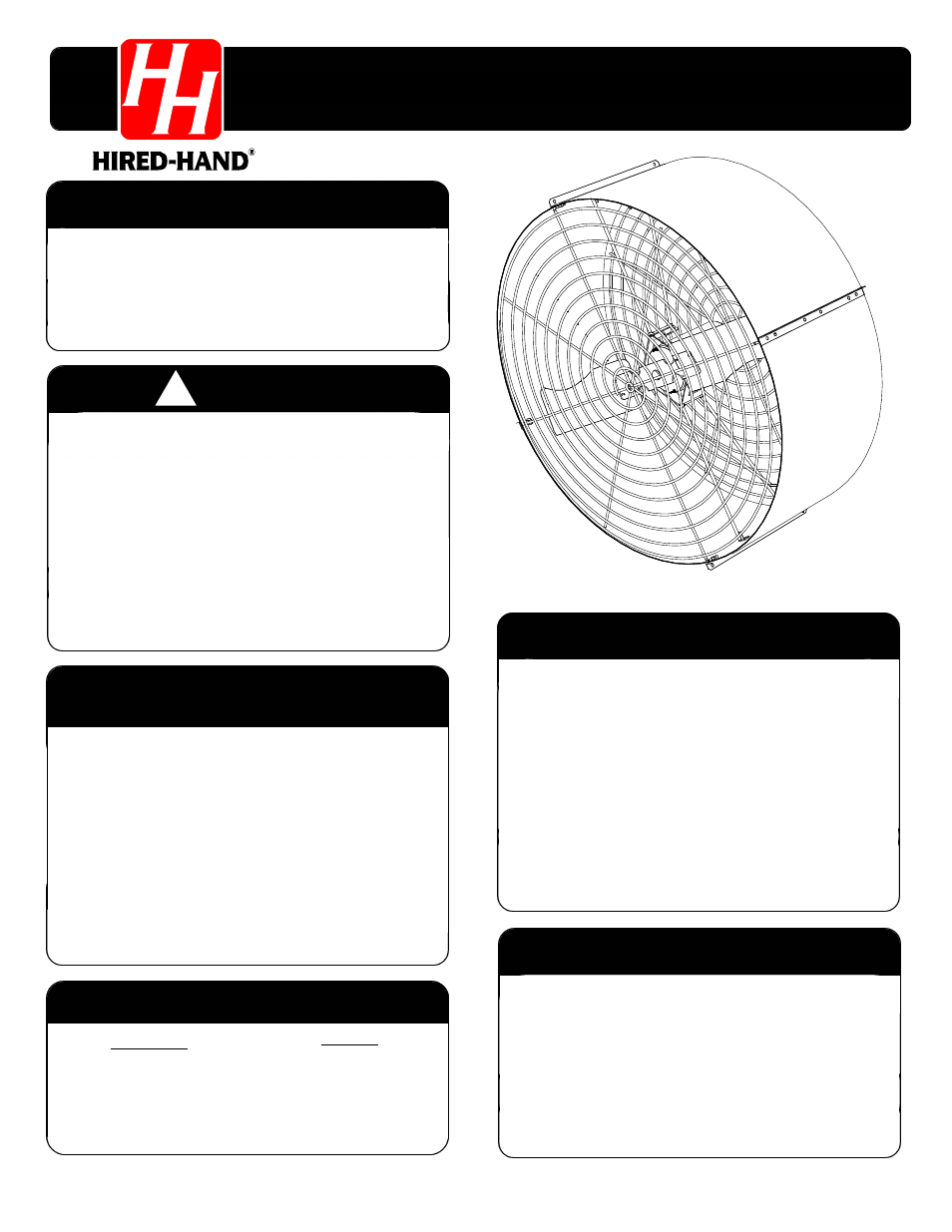 Hired-Hand Circulation and Stir Fans: 48 MEGA FLOW Fan Housing User Manual | 2 pages