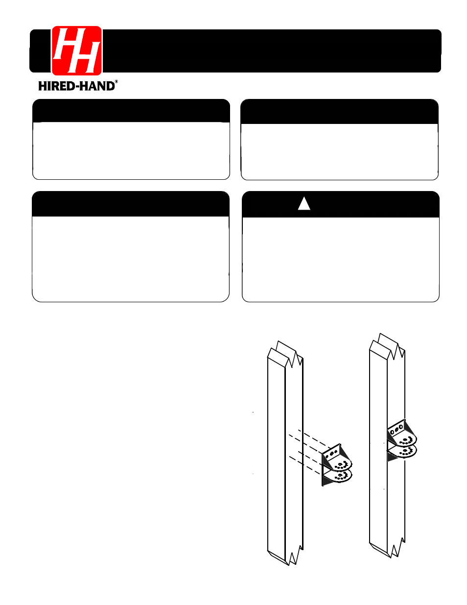 Hired-Hand Circulation and Stir Fans: POST MOUNT KIT ASSEMBLY User Manual | 2 pages