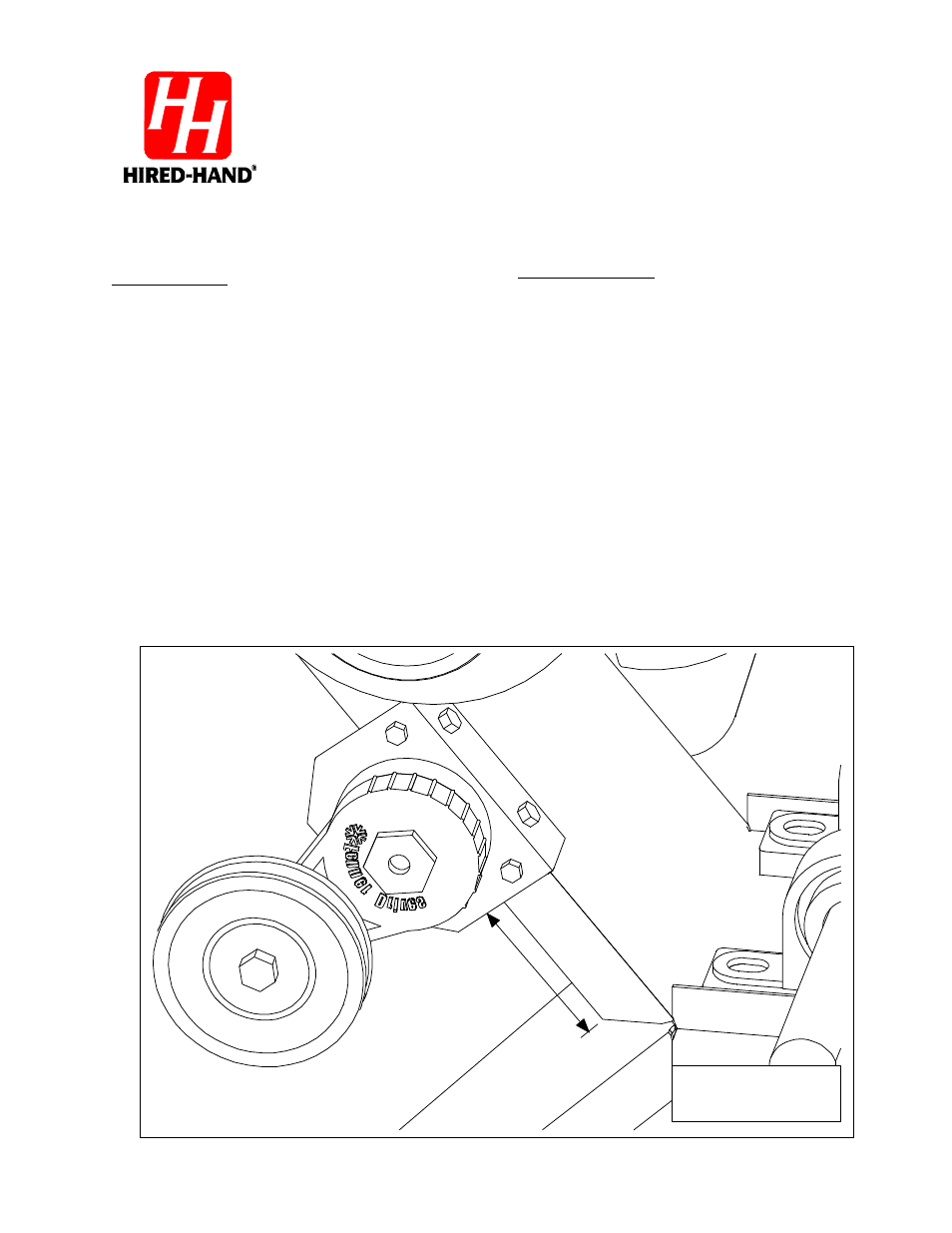 Hired-Hand Mega Flow SlantWall Fans: BELT TENSIONER 48 Mega Flow Fan User Manual | 1 page