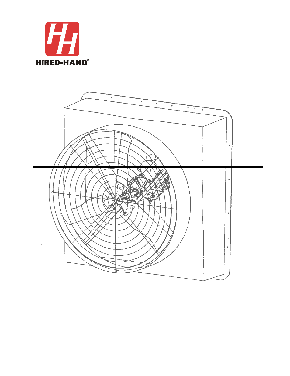 Hired-Hand Funnel Flow Fans: 36 48 & 52 Funnel Flow Belt Drive Fan Unassembled User Manual | 12 pages