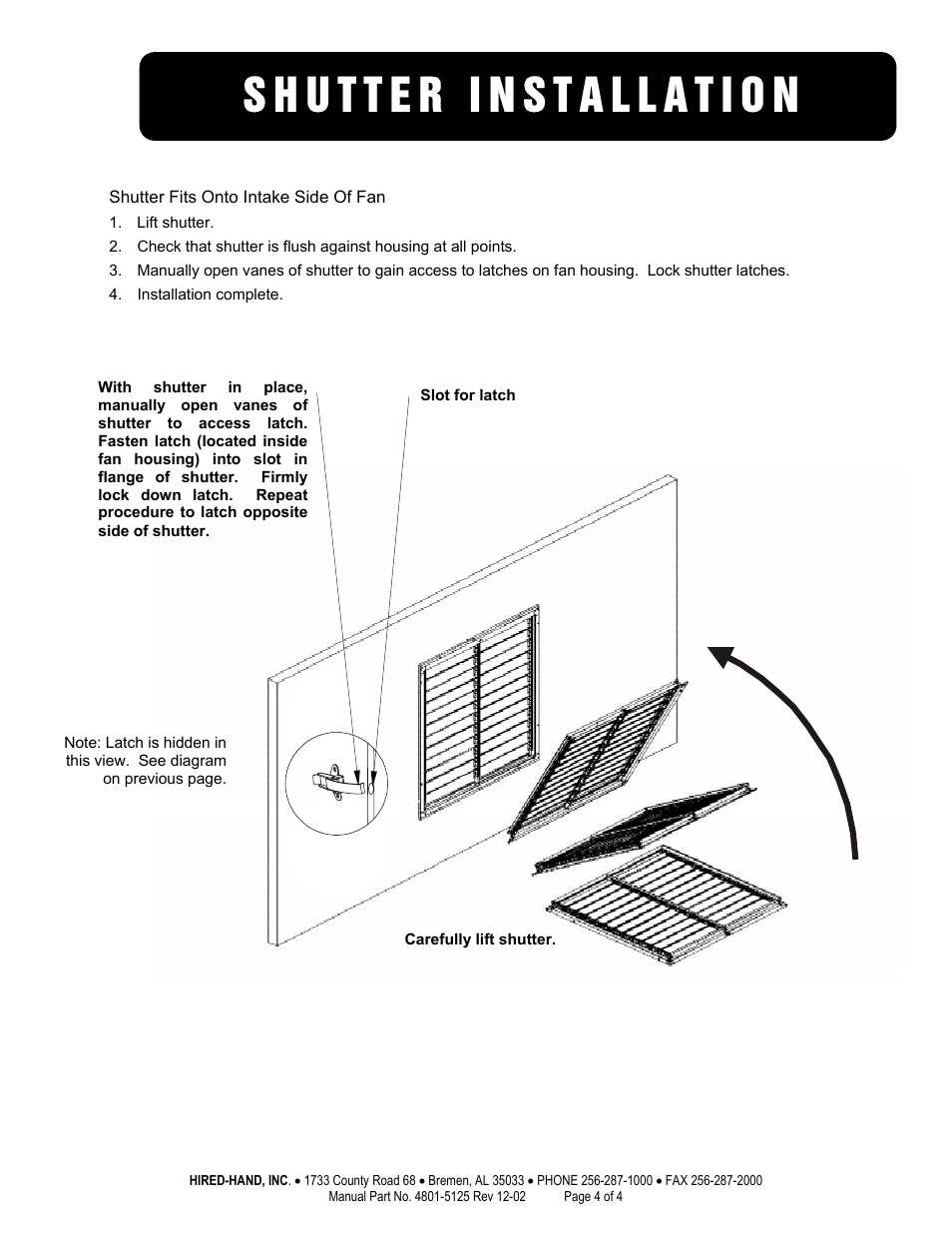 Hired-Hand Mega Flow SlantWall Fans (ASSEMBLED) User Manual | Page 4 / 4