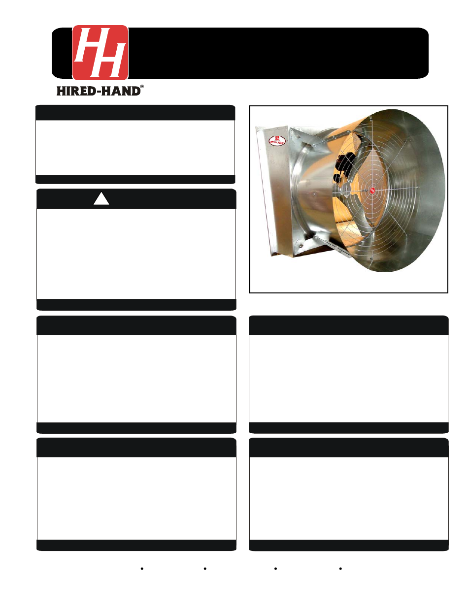 Hired-Hand Mega Flow SlantWall Fans: Fan & Cone Installation User Manual | 10 pages