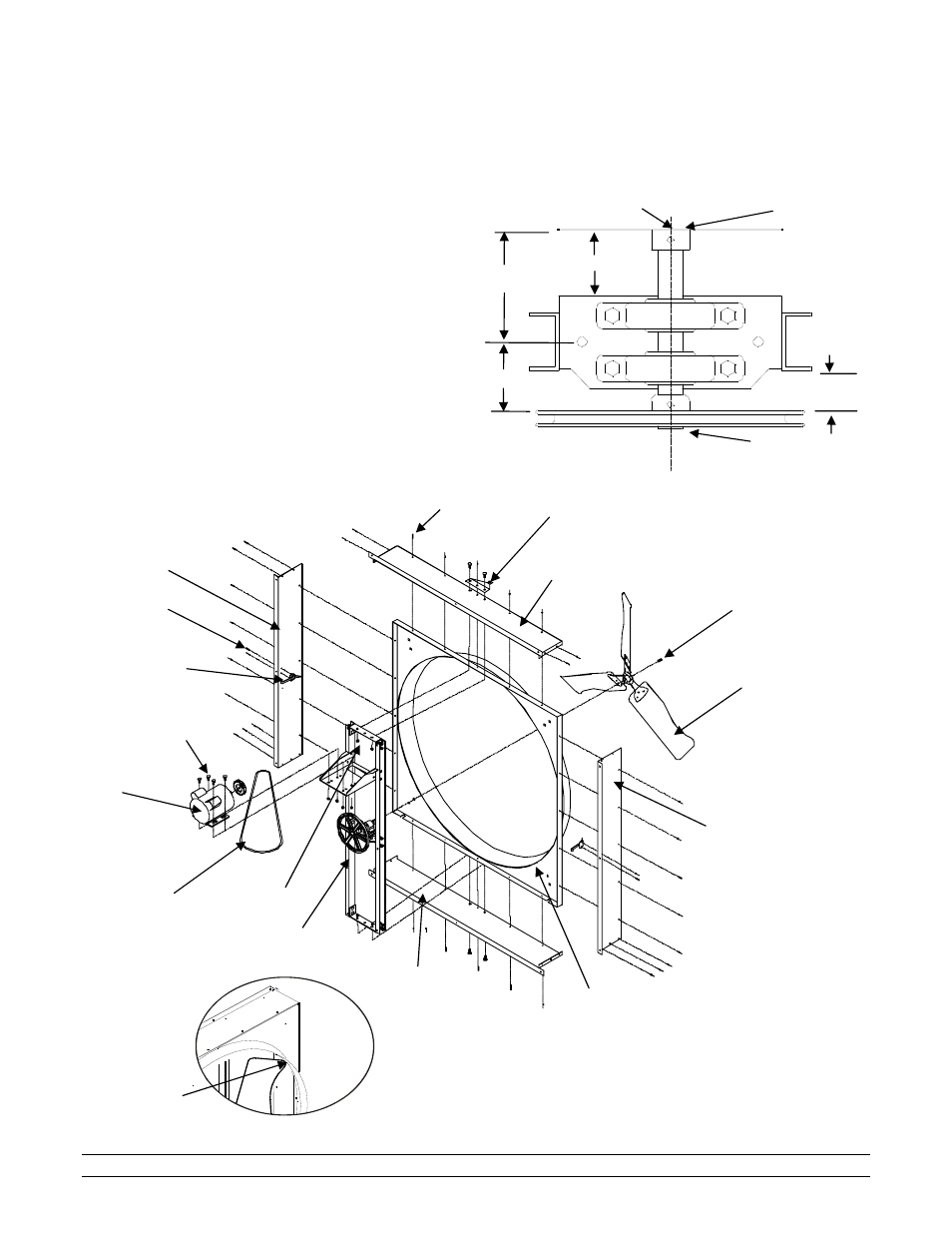 Detail a, Detail b, Figure 3 – butterfly fan assembly | Hired-Hand Mega Flow SlantWall Fans: Butterfly Cone Fan Unassembled User Manual | Page 6 / 12