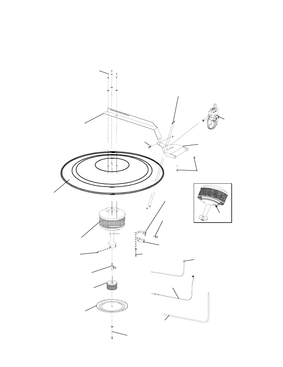 Diagram 1 exploded view | Hired-Hand Super Glo Brooders (Infrared): SPI Infrared User Manual | Page 2 / 4