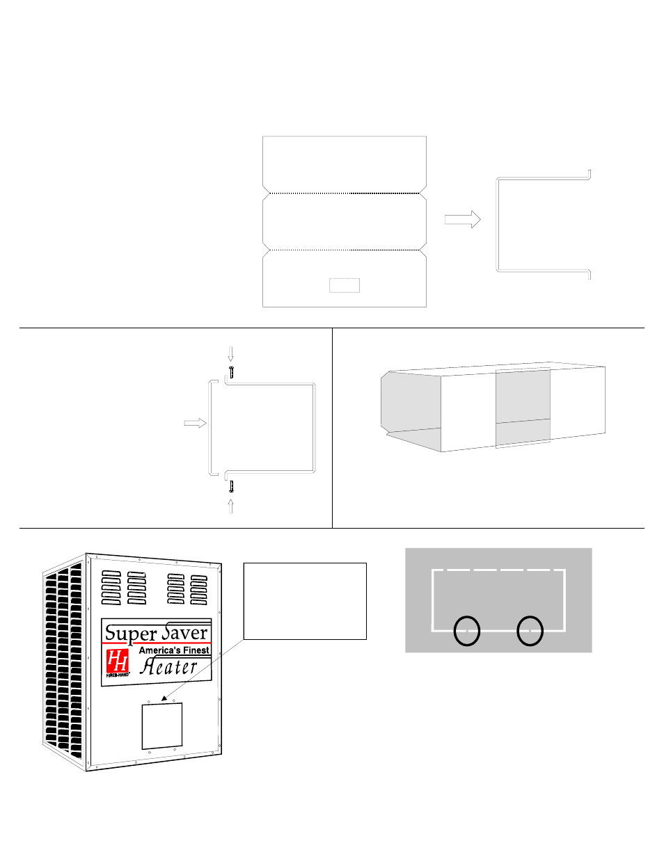 Hired-Hand Super-Savers (Forced Air Heaters) XL: Deluxe T-Duct Installation User Manual | 1 page