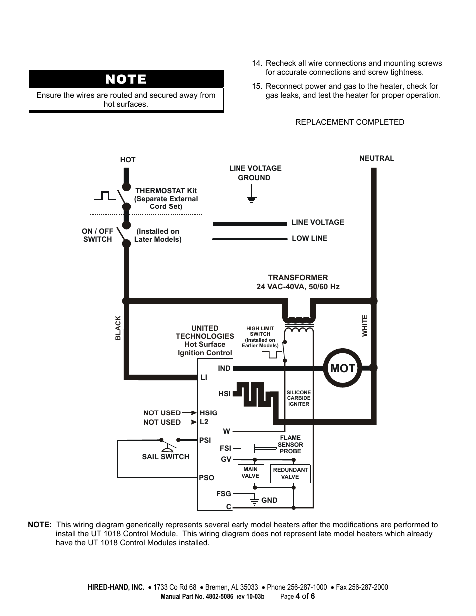 Hired-Hand Super-Savers (Forced Air Heaters) XL: White-Rodgers Ignition Control Module User Manual | Page 4 / 6